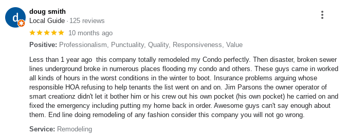 Smart Creationz Remodeling Review